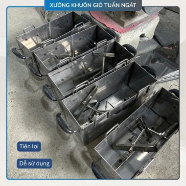 Khuôn giò xào inox 430 cao cấp chữ nhật 3kg - ép chặt, bền chắc, giá ưu đãi 525k