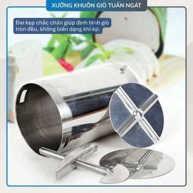 Khuôn giò xào không tai inox 430 - Gọn nhẹ, bền, chịu nhiệt, dễ vệ sinh, an toàn, giá 32.000đ