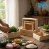 Khuôn Gói Bánh Chưng Gỗ Tự Nhiên Cao Cấp - Bộ 2 Size 10-20cm, Bánh Vuông Vức Đẹp Mắt 4