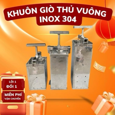 Khuôn Gói Giò Vuông Inox 304 Cao Cấp - Độ Bền Vượt Trội, Giá Ưu Đãi 250k