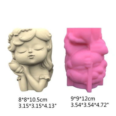 Khuôn Hrtyvhin Conch Đúc Hoa Cô Gái Bình Bê Tông Xi Măng Epoxy Giá 198.441 VND 2