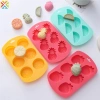 Khuôn Kẹo Chống Dính 6 Lưới Trái Cây Silicon - Đá Khay Thực Phẩm Nướng Sô Cô La Khuôn Cứng