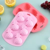 Khuôn Kẹo Chống Dính 6 Lưới Trái Cây Silicon - Đá Khay Thực Phẩm Nướng Sô Cô La Khuôn Cứng 4