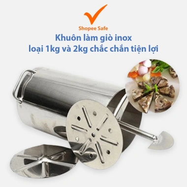 Khuôn làm giò inox 1kg-2kg chắc chắn, tiện lợi, dễ tháo lắp - Giá chỉ 47.500₫