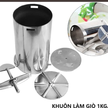 Khuôn làm giò inox 304 0.5-1kg, ép giò Tết, làm giò thủ, chả lụa, giò xào 7 Khuôn làm giò inox 304 0.5-1kg, ép giò Tết, làm giò thủ, chả lụa, giò xào 7