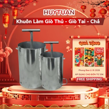 Khuôn làm giò lụa, giò xào, chả inox 0.5kg-1kg tiện dụng Dụng cụ làm giò tết giá 13.500