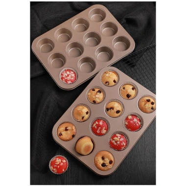 Khuôn Nướng Bánh Chống Dính Cao Cấp – Muffin, Cupcake, Cheesecake, Bánh Mì, Bánh Bông Lan Màu Vàng, Giá 29.000₫ 7
