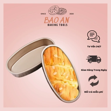 Khuôn nướng bánh mì hoa cúc oval D08 - Chống dính, dễ làm bánh mì ngon, giá 27.000₫
