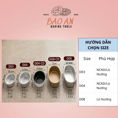 Khuôn nướng bánh mì hoa cúc oval D08 - Chống dính, dễ làm bánh mì ngon, giá 27.000₫