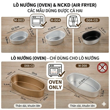 Khuôn nướng bánh mì hoa cúc oval D08 - Chống dính, dễ làm bánh mì ngon, giá 27.000₫