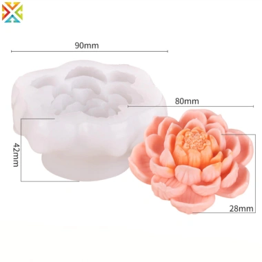 Khuôn Silicon 3D Hoa Sen Nến và Hoa Hồng - Nhựa cao cấp, làm bánh đẹp, chỉ 79.550đ