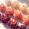 Khuôn Silicon DIY Hoa Pha Lê Nhựa 3D Thơm Nến Hoa Hồng, Mousse, Bánh Sô Cô La 3
