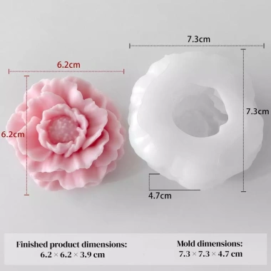 Khuôn Silicon DIY Hoa Pha Lê Nhựa 3D Thơm Nến Hoa Hồng, Mousse, Bánh Sô Cô La 10