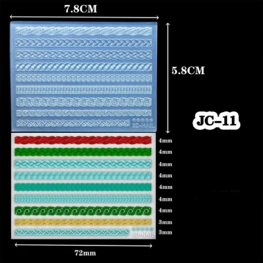 Khuôn Silicon Hrtyvhin Đa Năng 3D Móng Tay Nghệ Thuật DIY Bền Dễ Dùng Giá Ưu Đãi