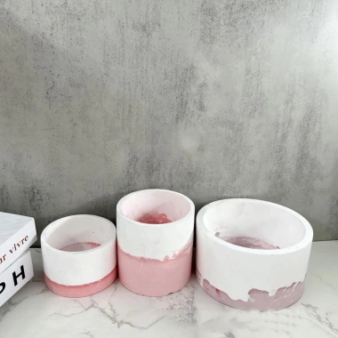 Khuôn Silicone 3 kích cỡ làm chậu hoa đất sét và resin linh hoạt giảm giá 19% 5