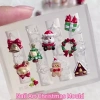 Khuôn silicone 3D Giáng sinh MUQV 1 chiếc Người tuyết, cây thông, nai sừng, ông già Noel, tự làm móng tay nghệ thuật 5