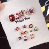 Khuôn silicone 3D Giáng sinh MUQV 1 chiếc Người tuyết, cây thông, nai sừng, ông già Noel, tự làm móng tay nghệ thuật 6