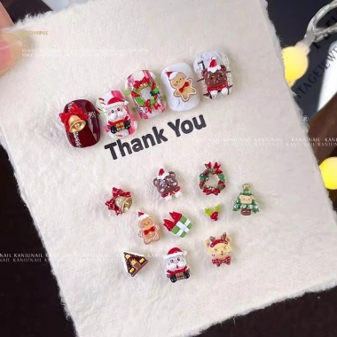 Khuôn silicone 3D Giáng sinh MUQV 1 chiếc Người tuyết, cây thông, nai sừng, ông già Noel, tự làm móng tay nghệ thuật
