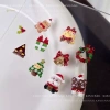 Khuôn silicone 3D Giáng sinh MUQV 1 chiếc Người tuyết, cây thông, nai sừng, ông già Noel, tự làm móng tay nghệ thuật 8