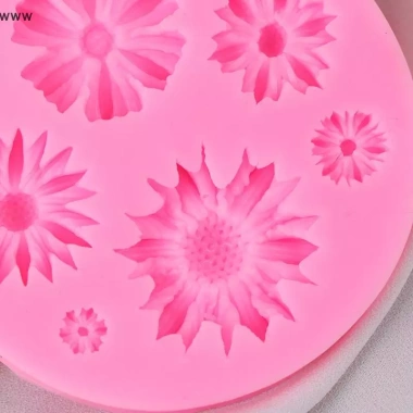 Khuôn Silicone 3D Hướng Dương Cánh Hoa Dập Nổi - Trang Trí Bánh Fondant, Giảm 22.706 VND 3