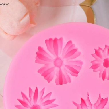 Khuôn Silicone 3D Hướng Dương Cánh Hoa Dập Nổi - Trang Trí Bánh Fondant, Giảm 22.706 VND 6
