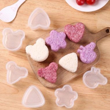 Khuôn tạo hình 7 chi tiết cho bé - Làm cơm nắm, bánh nhanh, giảm còn 26.900đ