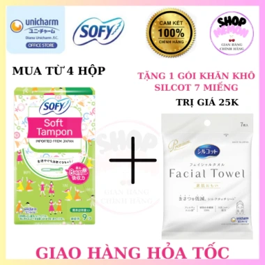 Khuyến mãi Băng vệ sinh Sofy Tampon 9 ống - 4 hộp, siêu mềm, bảo vệ 24h, chỉ 202.994₫ 2 Khuyến mãi Băng vệ sinh Sofy Tampon 9 ống - 4 hộp, siêu mềm, bảo vệ 24h, chỉ 202.994₫ 2