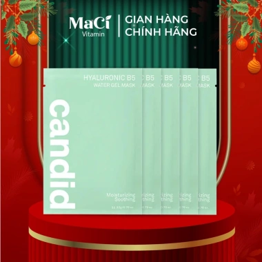 Khuyến mãi Mặt nạ B5 Candid Hyaluronic Water Gel Mua 10 tặng 3 hộp 10 miếng