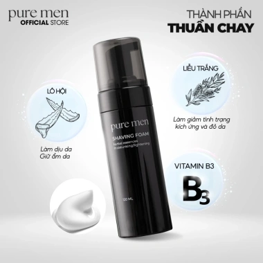 Khuyến mãi nước hoa: Kem Bọt Cạo Râu Nam Thuần Chay Pure Men 120ml - Dưỡng ẩm, Mềm râu, Sáng da, Giá chỉ 109.000 VND 4 Khuyến mãi nước hoa: Kem Bọt Cạo Râu Nam Thuần Chay Pure Men 120ml - Dưỡng ẩm, Mềm râu, Sáng da, Giá chỉ 109.000 VND 4