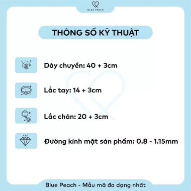 Khuyên Tai Bạc 925 Blue Peach KT Sun In Moon - Moonstone KT721 Giá Ưu Đãi 329,000₫