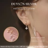 Khuyên tai bạc 925 Duyson Silver vòng tròn đính charm cỏ 4 lá – Giá chỉ 400.000đ 3