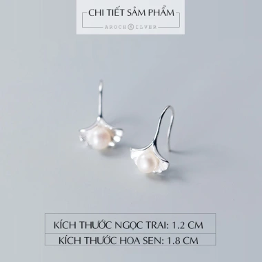 Khuyên tai bạc 925 lá sen ngọc ngọt ngào - Giá ưu đãi 369.000đ AROCH Jewelry 5 Khuyên tai bạc 925 lá sen ngọc ngọt ngào - Giá ưu đãi 369.000đ AROCH Jewelry 5