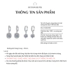 Khuyên tai bạc 925 mạ vàng trắng vòng tròn chốt bấm dáng rơi mặt vuông - DUYSON SILVER (1 Đôi) giá 800.000₫ 4