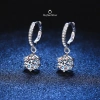 Khuyên tai bạc 925 mạ vàng trắng vòng tròn chốt bấm dáng rơi mặt vuông - DUYSON SILVER (1 Đôi) giá 800.000₫ 6