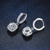 Khuyên tai bạc 925 mạ vàng trắng vòng tròn chốt bấm dáng rơi mặt vuông - DUYSON SILVER (1 Đôi) giá 800.000₫ 8
