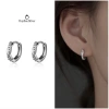 Khuyên tai bạc 925 nữ vòng xoắn đính đá, bông tai mạ vàng cao cấp DUYSON SILVER - Giá ưu đãi 160.000 VND