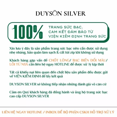 Khuyên tai bạc đa giác khắc số LA MÃ nam nữ cá tính - Bạc 925 DUYSON giá ưu đãi 340k