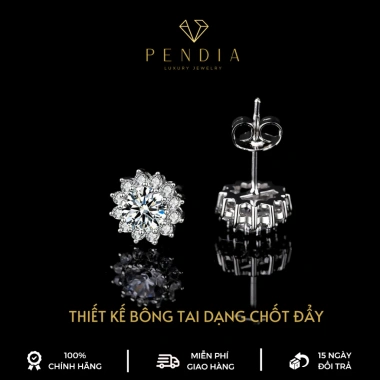 Khuyên Tai Bạc Nữ Hoa Hướng Dương Xi Vàng Trắng 6,5 Ly - PENDANT Giảm Giá 249k 4 Khuyên Tai Bạc Nữ Hoa Hướng Dương Xi Vàng Trắng 6,5 Ly - PENDANT Giảm Giá 249k 4
