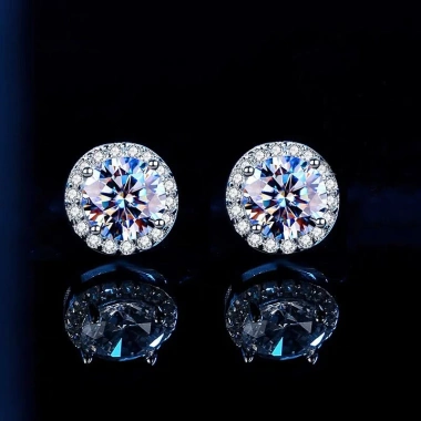 Khuyên tai bạc nữ Phuc Minh Jewelry PMJ189K đính đá kim cương Moissanite cao cấp, sang trọng - Giảm giá 22% chỉ 1.089.000₫ 2