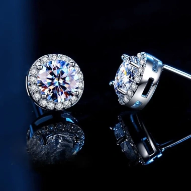 Khuyên tai bạc nữ Phuc Minh Jewelry PMJ189K đính đá kim cương Moissanite cao cấp, sang trọng - Giảm giá 22% chỉ 1.089.000₫ 3