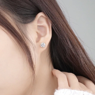 Khuyên tai bạc nữ Phuc Minh Jewelry PMJ189K đính đá kim cương Moissanite cao cấp, sang trọng - Giảm giá 22% chỉ 1.089.000₫ 5