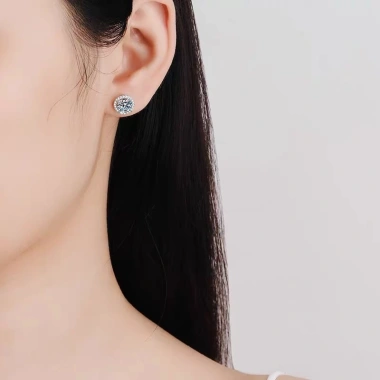 Khuyên tai bạc nữ Phuc Minh Jewelry PMJ189K đính đá kim cương Moissanite cao cấp, sang trọng - Giảm giá 22% chỉ 1.089.000₫ 7