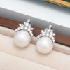 Khuyên tai bạc nữ PMJ 925 đính đá mặt ngọc trai - Tami Phúc Minh, chỉ 329k 2