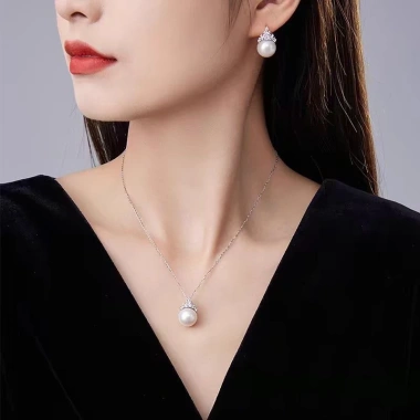 Khuyên tai bạc nữ PMJ 925 đính đá mặt ngọc trai - Tami Phúc Minh, chỉ 329k 4