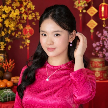 Khuyên tai bạc nữ PMJ Yona cao cấp đính đá sang trọng 559.000 VND Phuc Minh