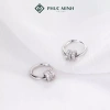 Khuyên tai bạc nữ PMJ93 vòng tròn nạm đá san - Thanh lịch, chỉ 439.000₫ 2