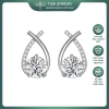Khuyên tai bạc nữ TLEE Aven đính đá lấp lánh - Thiết kế tinh tế, giá ưu đãi 468.000 VND