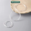 Khuyên tai bạc nữ TLEE bản to tròn trơn, size đa dạng, cá tính - chỉ 468k 5