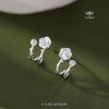 Khuyên tai bạc nữ TLEE - Bông tai hoa hồng kép cách điệu, nữ tính, giảm còn 384.000₫ 2