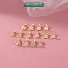 Khuyên tai bạc nữ TLEE đa dạng hình mặt đính đá chốt ren bi Giá 312.000đ 4